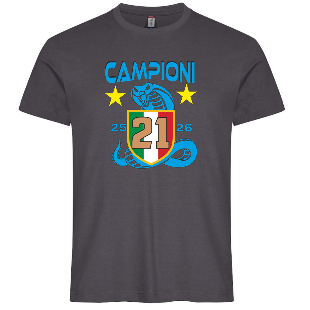 T-Shirt Inter Campione d’Italia 2025/2026 –  21 Scudetti Biscione  – PS 27431-INT-08