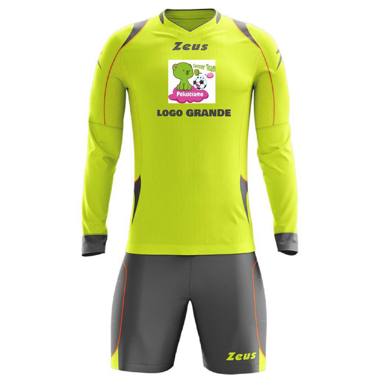 Completo Calcio Portiere Paros Zeus – Maglia e Pantaloncino – Personalizzabile con Nome e Numero PS 40559