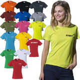 T-Shirt Staff Donna Sciancrata Personalizzabile – Maglietta Manica Lavoro ed Eventi – PS 28870-007 PRS