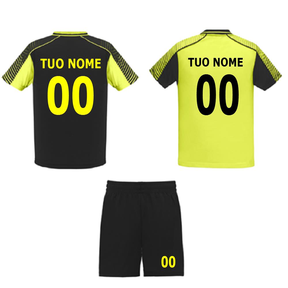 Completo Calcio  – 2 Maglie + 1 Pantaloncino Personalizzabile Nome e Numero – PS 40394 PRS