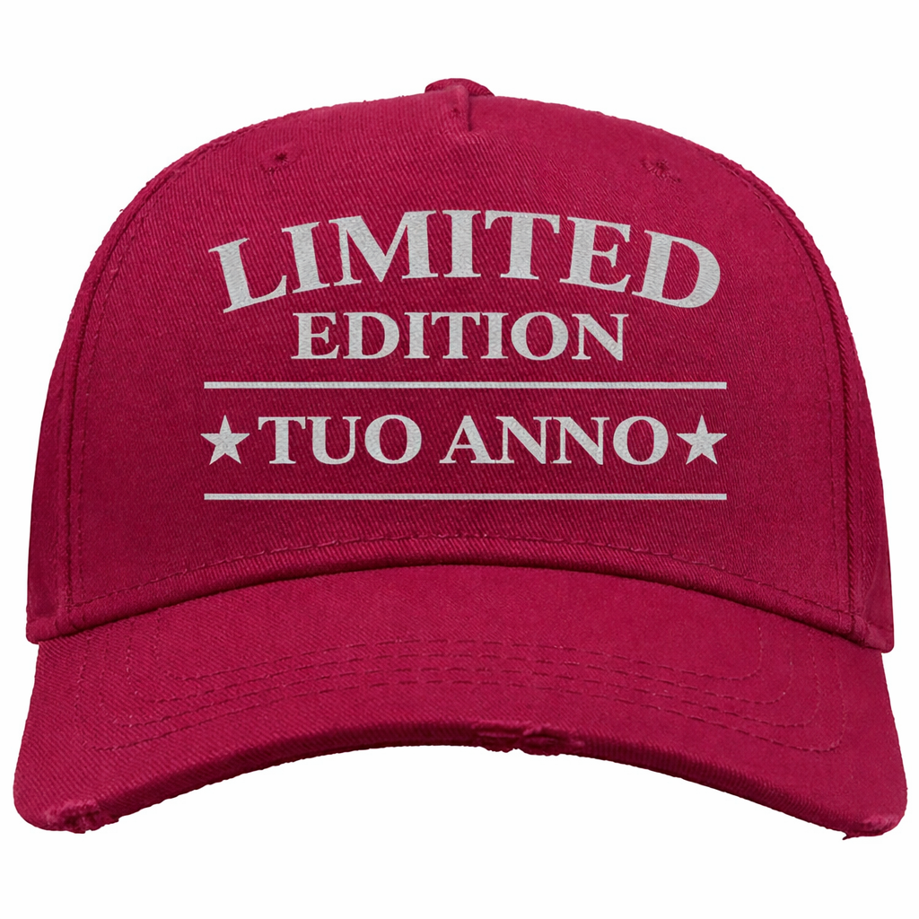 Cappellino Baseball “Destroyed” Personalizzato con Anno di Nascita Ricamato  – PS 41364-003