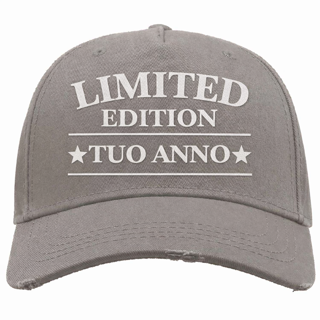 Cappellino Baseball “Destroyed” Personalizzato con Anno di Nascita Ricamato  – PS 41364-003