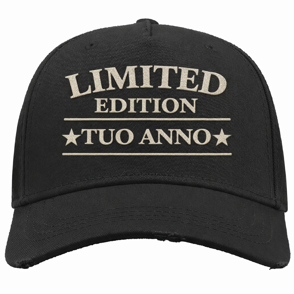 Cappellino Baseball “Destroyed” Personalizzato con Anno di Nascita Ricamato  – PS 41364-003