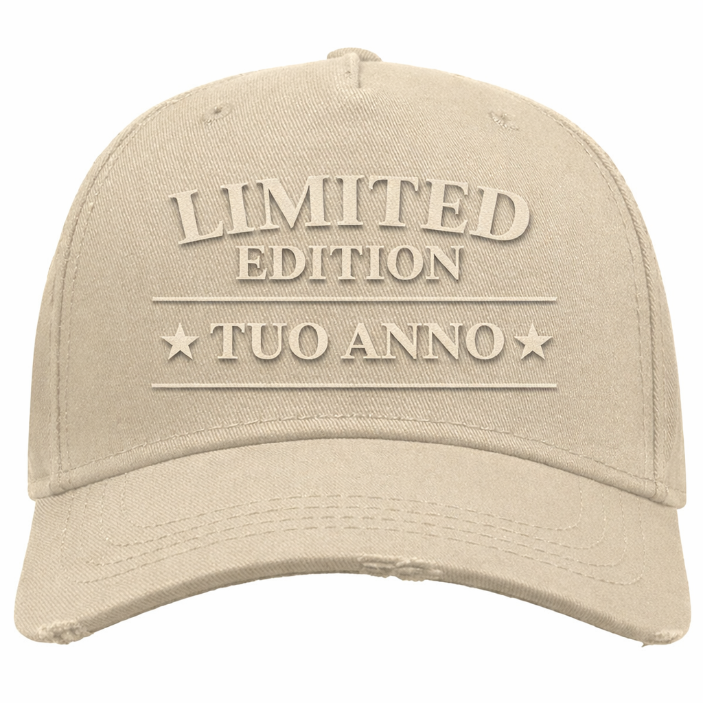 Cappellino Baseball “Destroyed” Personalizzato con Anno di Nascita Ricamato  – PS 41364-003