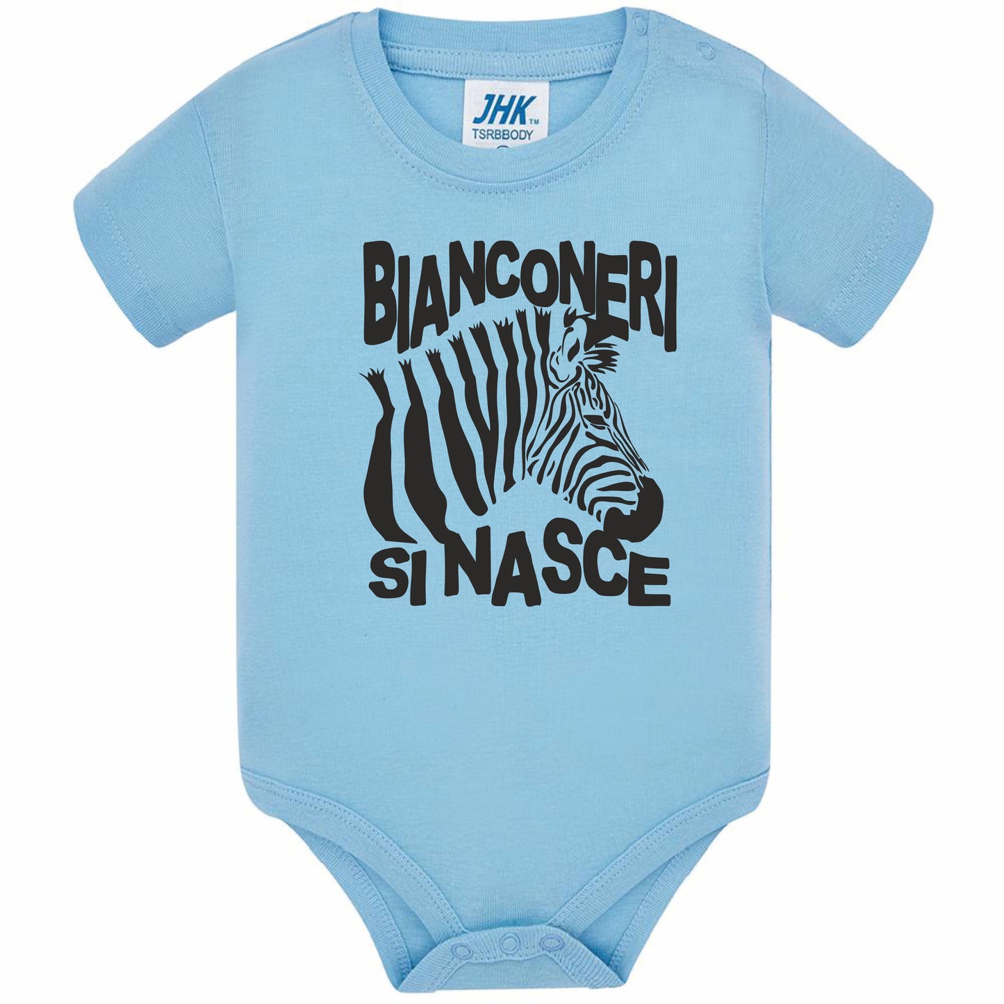 Body Neonato “Bianconeri Si Nasce” Zebra Bianco Nera 100% Cotone PS 28180-0010