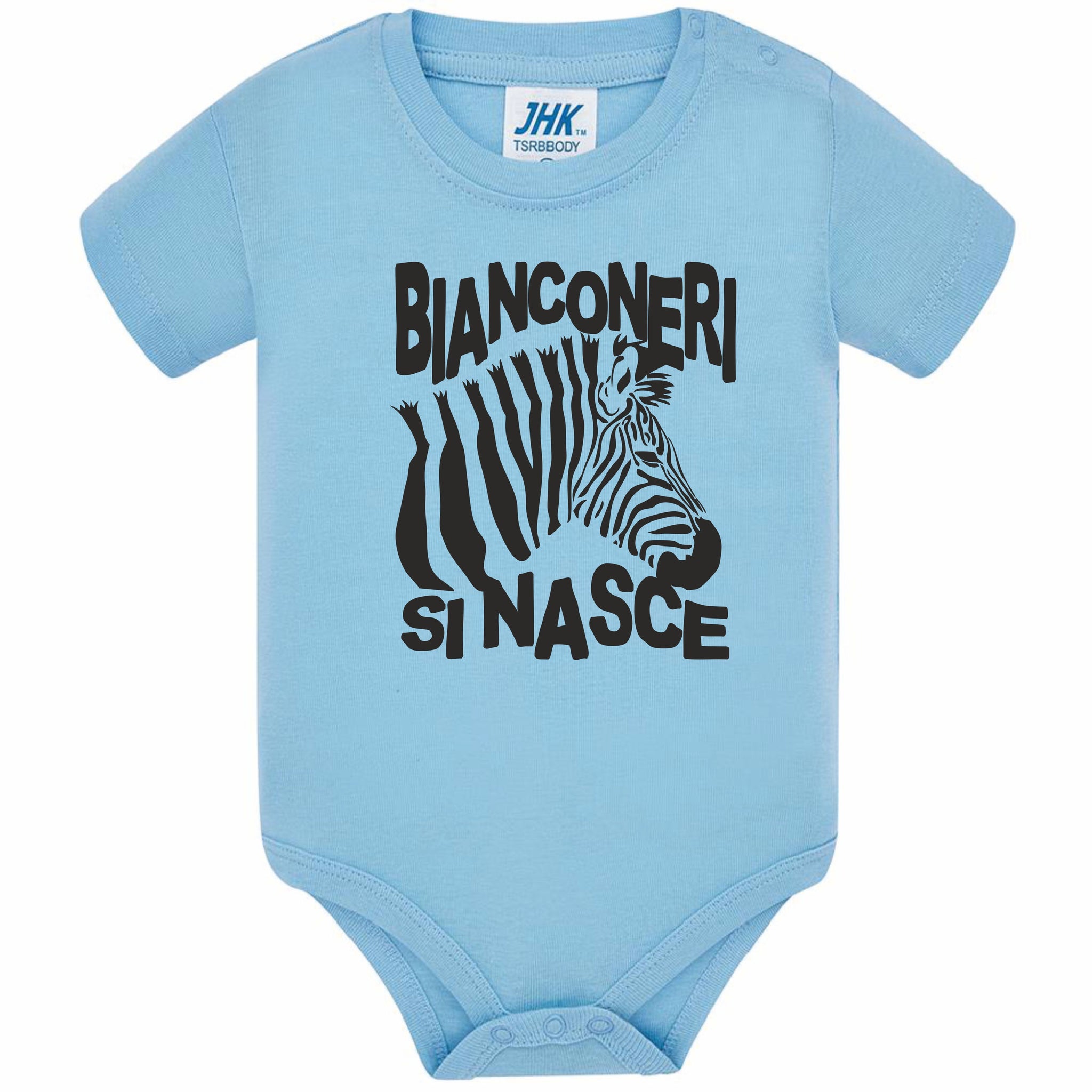 Body Neonato “Bianconeri Si Nasce” Zebra Bianco Nera 100% Cotone PS 28180-0010