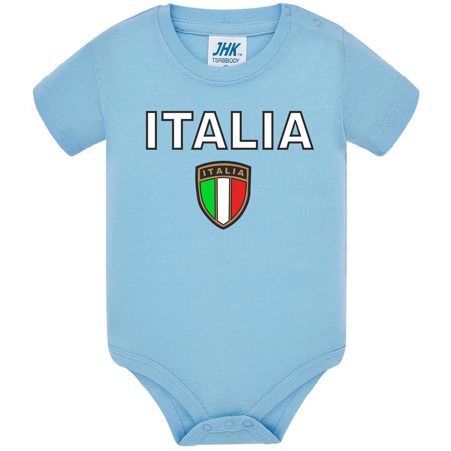 Body Neonato Italia Personalizzabile Con Nome e Numero 100% Cotone Forza Azzurri PS 28180-0017