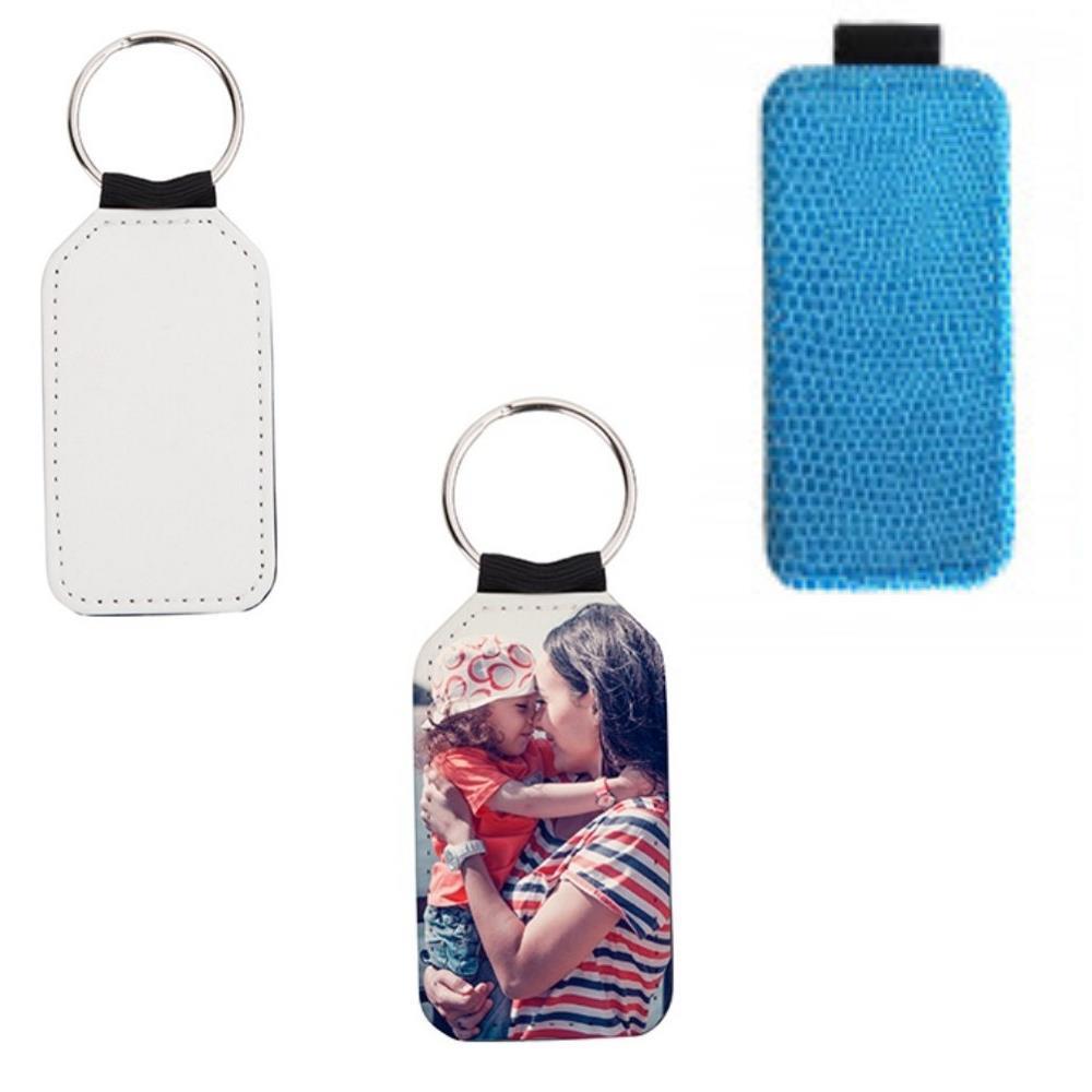 Portachiavi Personalizzabile EcoPelle Foto Frasi Forme Rettangolare Cuore Tondo Glitterati – Gadget Idea Regalo PS 12722 PRS