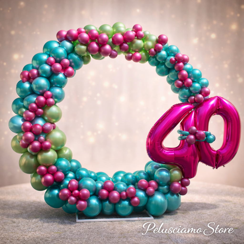 Arco  di Palloncini intero con Numeri - BA 006