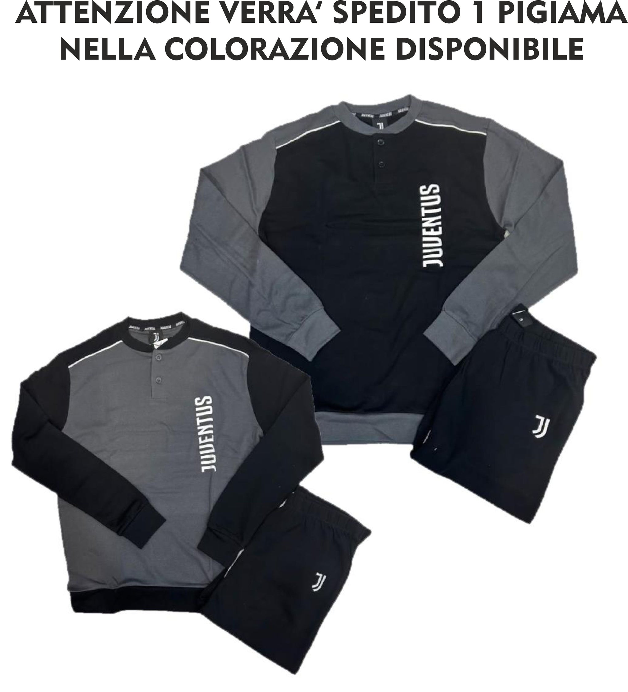 Pigiama Juve Calcio Cotone Interlock Personalizzabile | Ufficiale Juventus FC – PS 46666 -BS