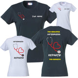 T-Shirt Lavoro Infermiera / Dottoressa / OSS con Stetoscopio a Cuore – PS 28870-026
