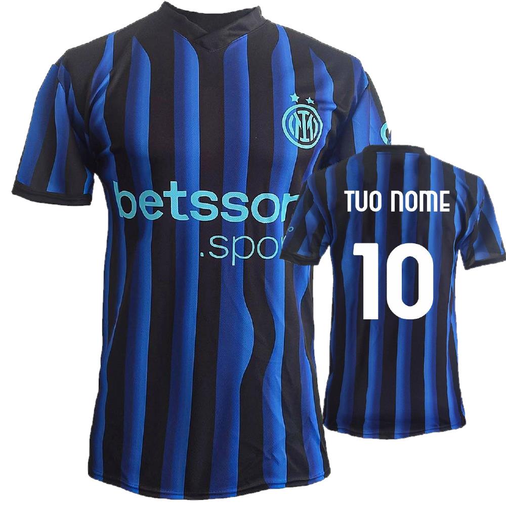 Maglia Calcio Inter Nero Azzurra – Replica Ufficiale FC Internazionale – Personalizzabile con Nome e Numero | Mod. PS 41412