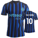 Maglia Calcio Inter Nero Azzurra – Replica Ufficiale FC Internazionale – Personalizzabile con Nome e Numero | Mod. PS 41412