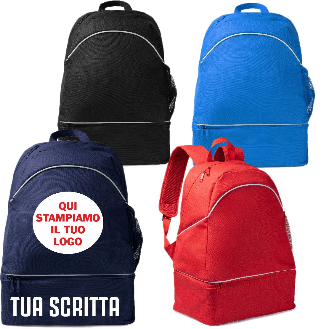 Zaino Sport Personalizzabile con Stampe di Loghi – Zainetto Portatutto PS 18001