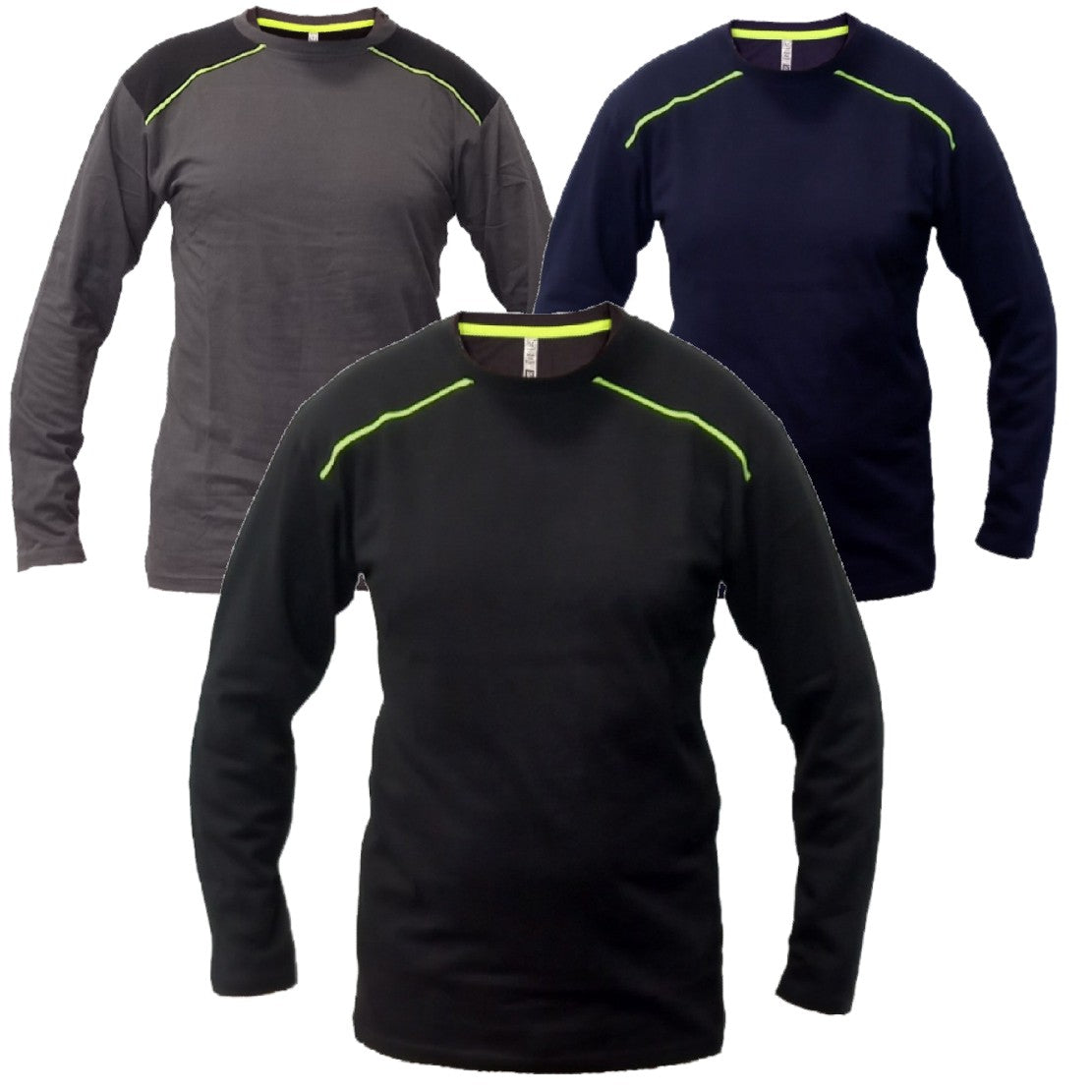 T-Shirt Latina Linea 4 Stretch – Maglietta Manica Lunga con Inserti Fluo – Personalizzabile con Stampa o Ricamo PS 40472 PRS