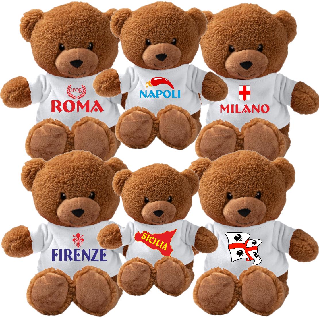 Peluche Orsetto Citta' – Personalizzabile con Nome | Teddy Bear 18 cm PS 33790-004