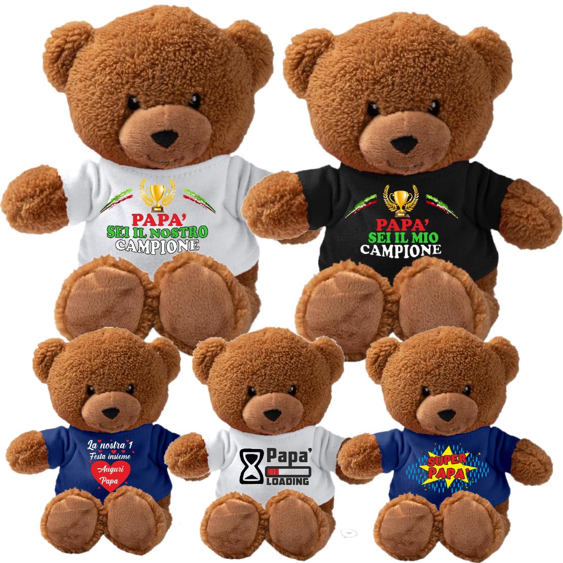Peluche Orsetto Festa del Papà – Personalizzabile con Nome | Teddy Bear 18 cm PS 33790-002