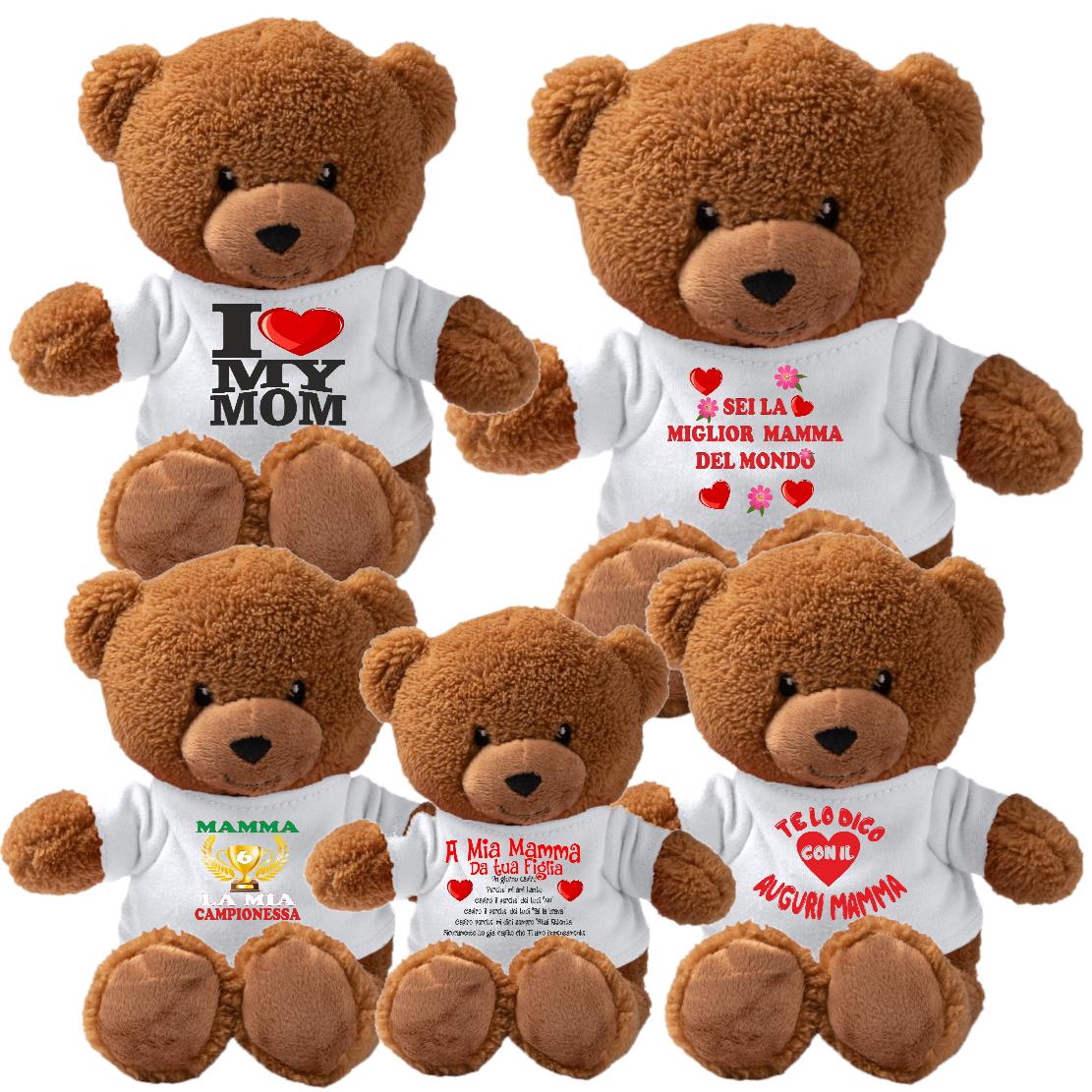 Peluche Orsetto Festa della Mamma – Personalizzabile con Nome | Teddy Bear 18 cm PS 33790-005