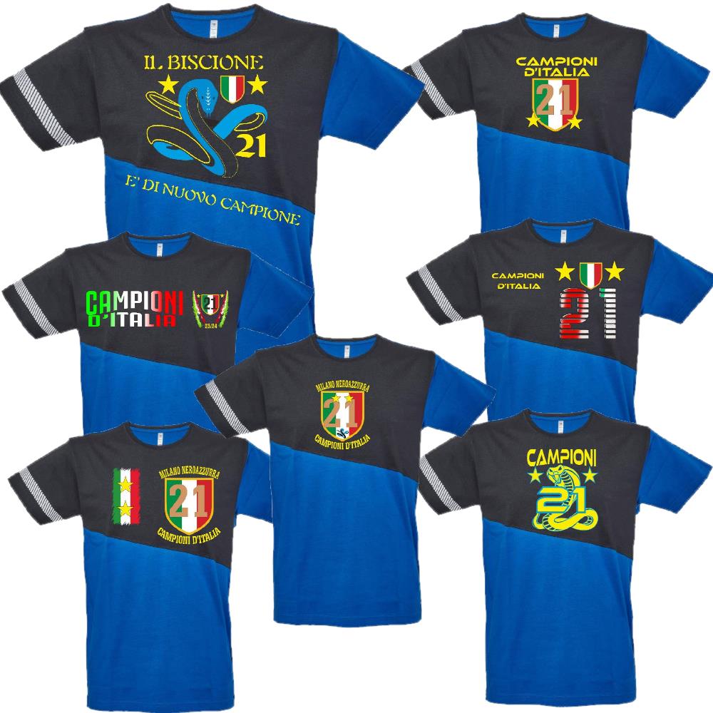 T-Shirt Inter Campione d’Italia 2025/2026 -  21 Scudetti 2 Stelle – PS 09600-INT