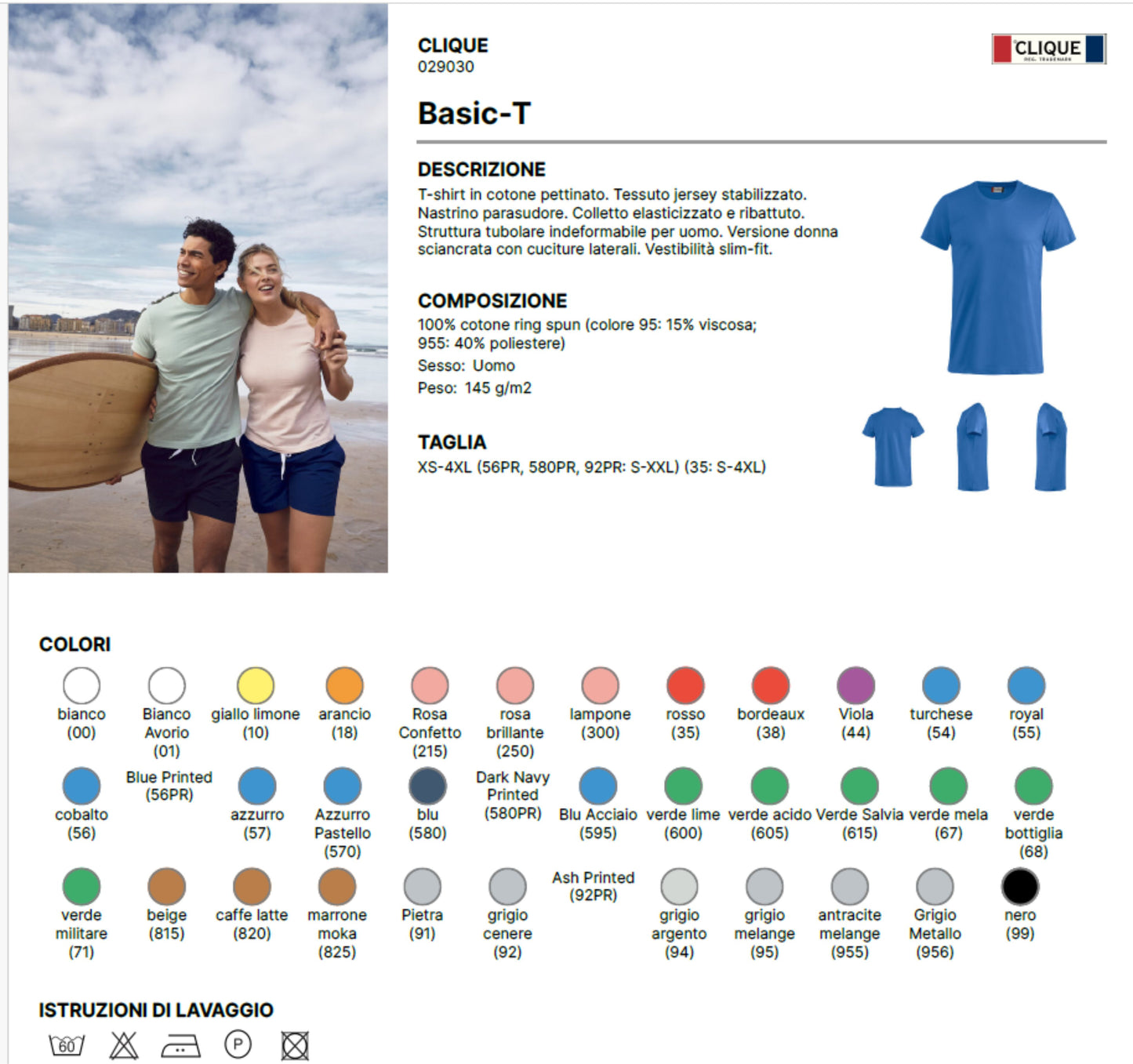 T-Shirt Italia Personalizzabile con Nome e Numero – Cotone  PS 27431-A096