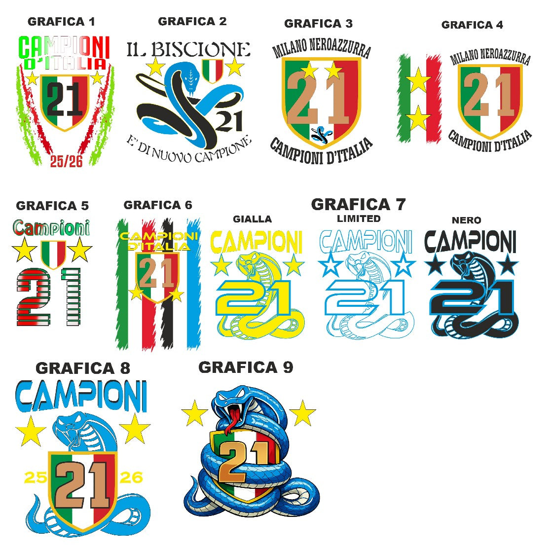 Borraccia Inter Campione d’Italia 2025/2026 – 21 Scudetti – PS 00520