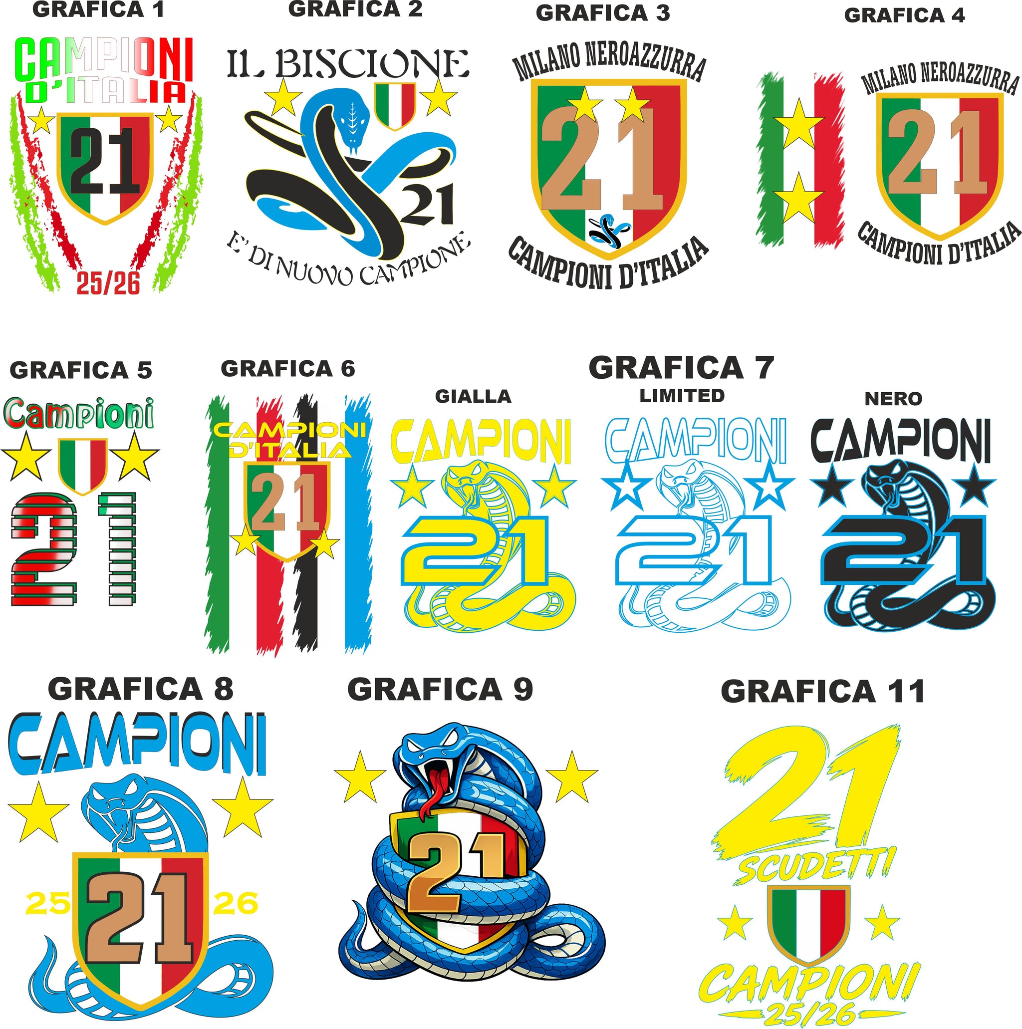 Cappello Baseball Scudetto Internazionale Campione d'Italia 2025/2026 21 Scudetti Seconda Stella 41411-INT-MIX