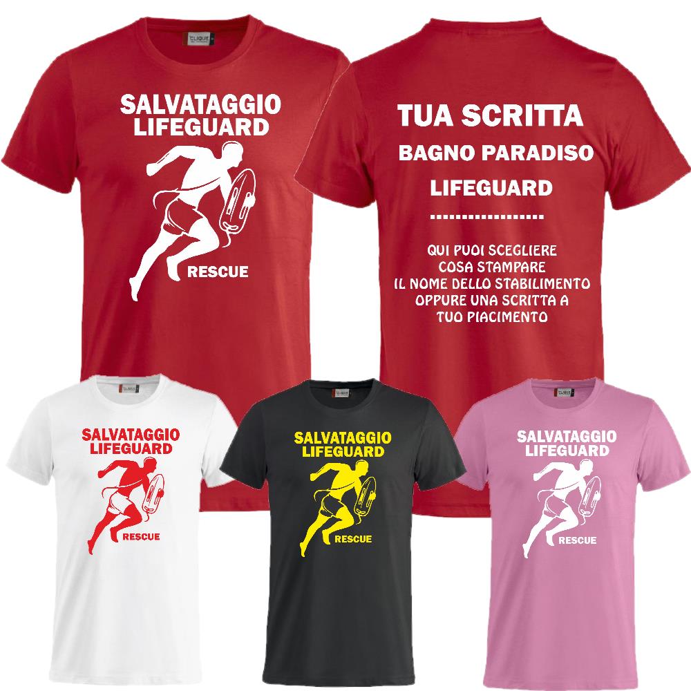 T-Shirt “Salvataggio Lifeguard” Doppia Personalizzazione – PS 27431-A-136 PRS