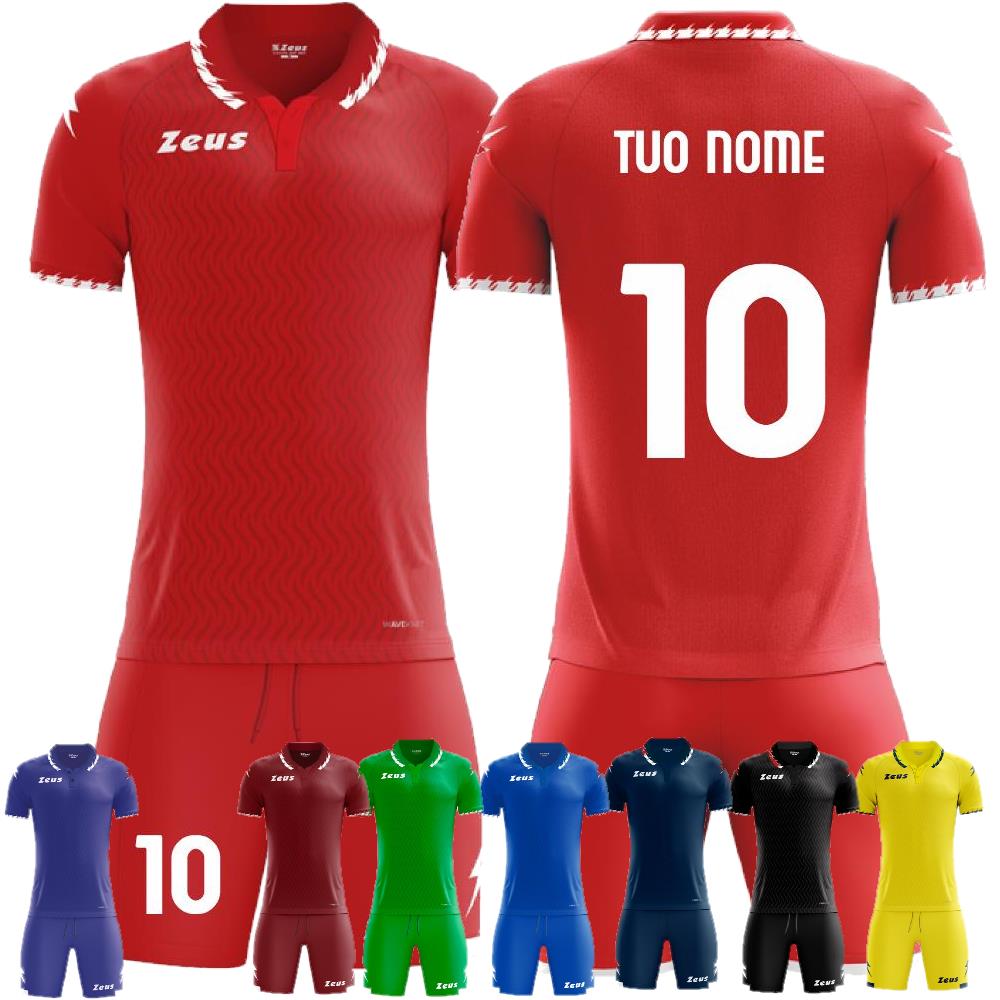 Completo Calcio Zeus Personalizzabile Kit SA23 – Maglia, Pantaloncino e Calzettoni – Nome e Numero PS 12869
