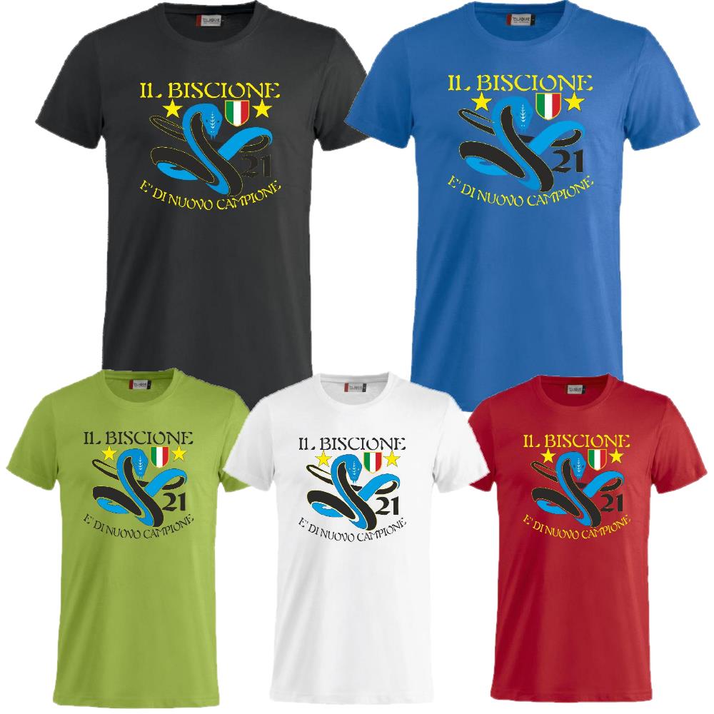 T-Shirt Calcio Inter Biscione Campioni d’Italia 25/26 – 21 Scudetti – PS 27431-INT-02