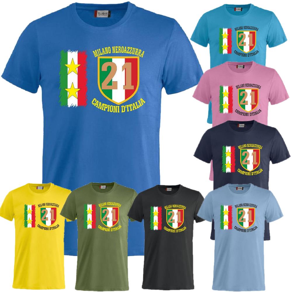 T-Shirt Calcio Inter Campioni d’Italia Serie A – 21 Scudetti Seconda Stella – PS 27431-A068