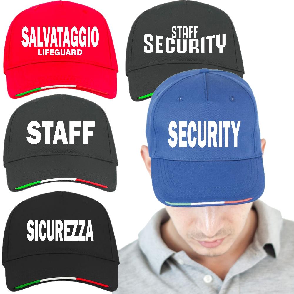 Cappellino con Visiera Cappello Staff Salvataggio Sicurezza Security Startfive Italia Personalizzabile con Stampa o Ricamo PS 36899