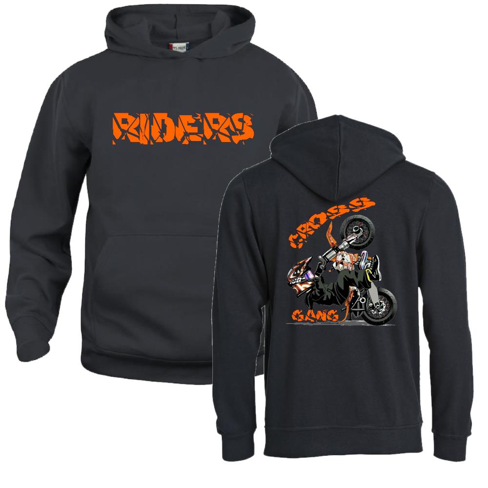 Felpa Con Cappuccio Cross Gang Riders Motocross Motard Uomo Ragazzo PS 32714-013
