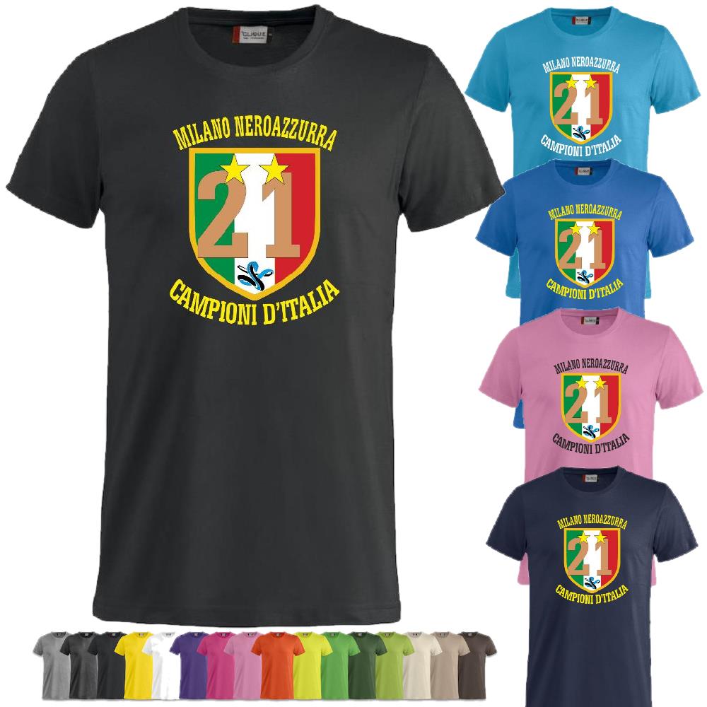 T-Shirt Scudetto Inter Campioni d’Italia 25/26 – Seconda Stella 21 Scudetti Scudetto Neroazzurro – PS 27431-A042