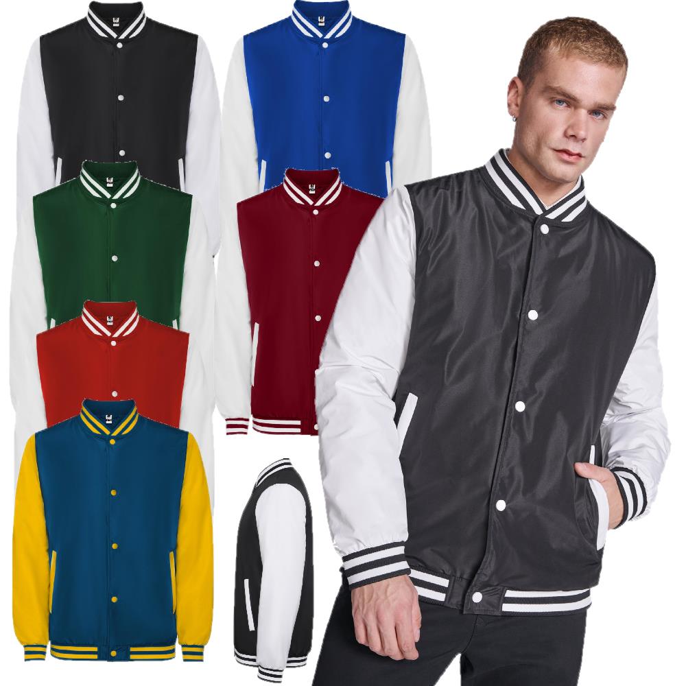 Giacca College Antivento Leggermente Imbottita Unisex  Bicolore California 220 g/m² PS 39330 PRS