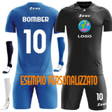 Completo Calcio Zeus Personalizzabile Kit Promo – Maglia, Pantaloncino e Calzettoni – Nome e Numero PS 39723