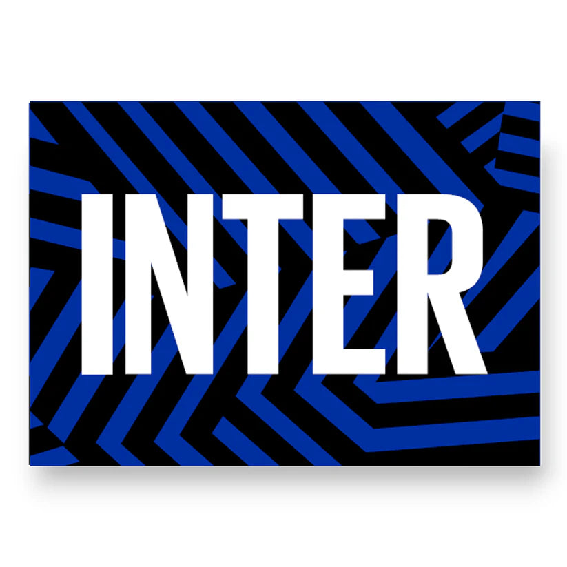Bandiera Stadio Inter Scritta Linee Diagonali 100x140 cm Bandierone Tifosi PS 12796