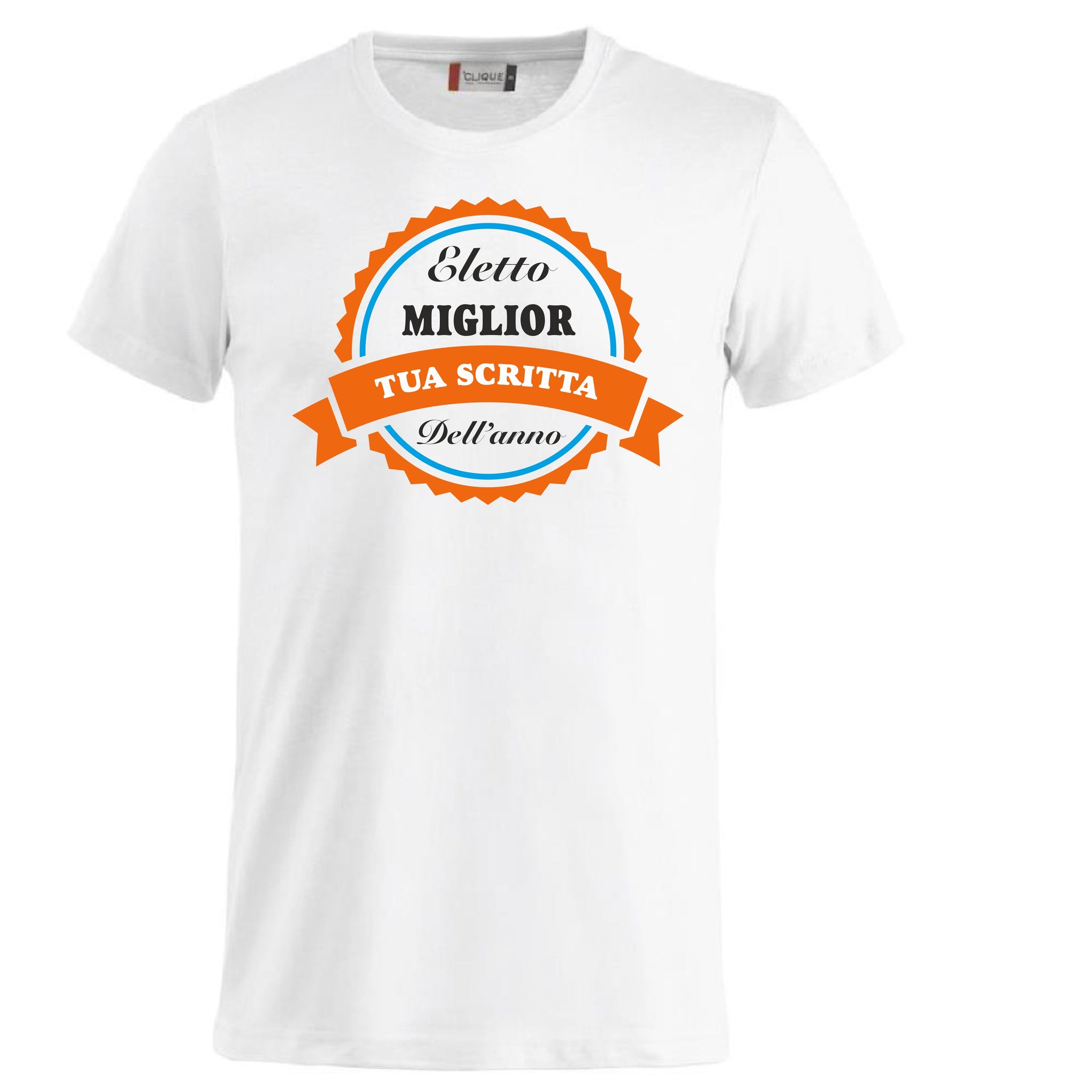 T-Shirt “Eletto Miglior … dell’Anno” Personalizzabile – Maglietta Unisex Manica Corta – PS 27431-A-125 PRS