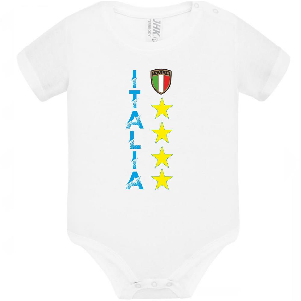 Body Neonato Italia Personalizzabile Con Nome e Numero Calcio Nazionale Italiana  PS 28180-0020