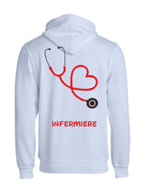Felpa Infermiere Stetoscopio Cuore – Felpa Uomo con Cappuccio Full Zip Personalizzabile PS 02202-001