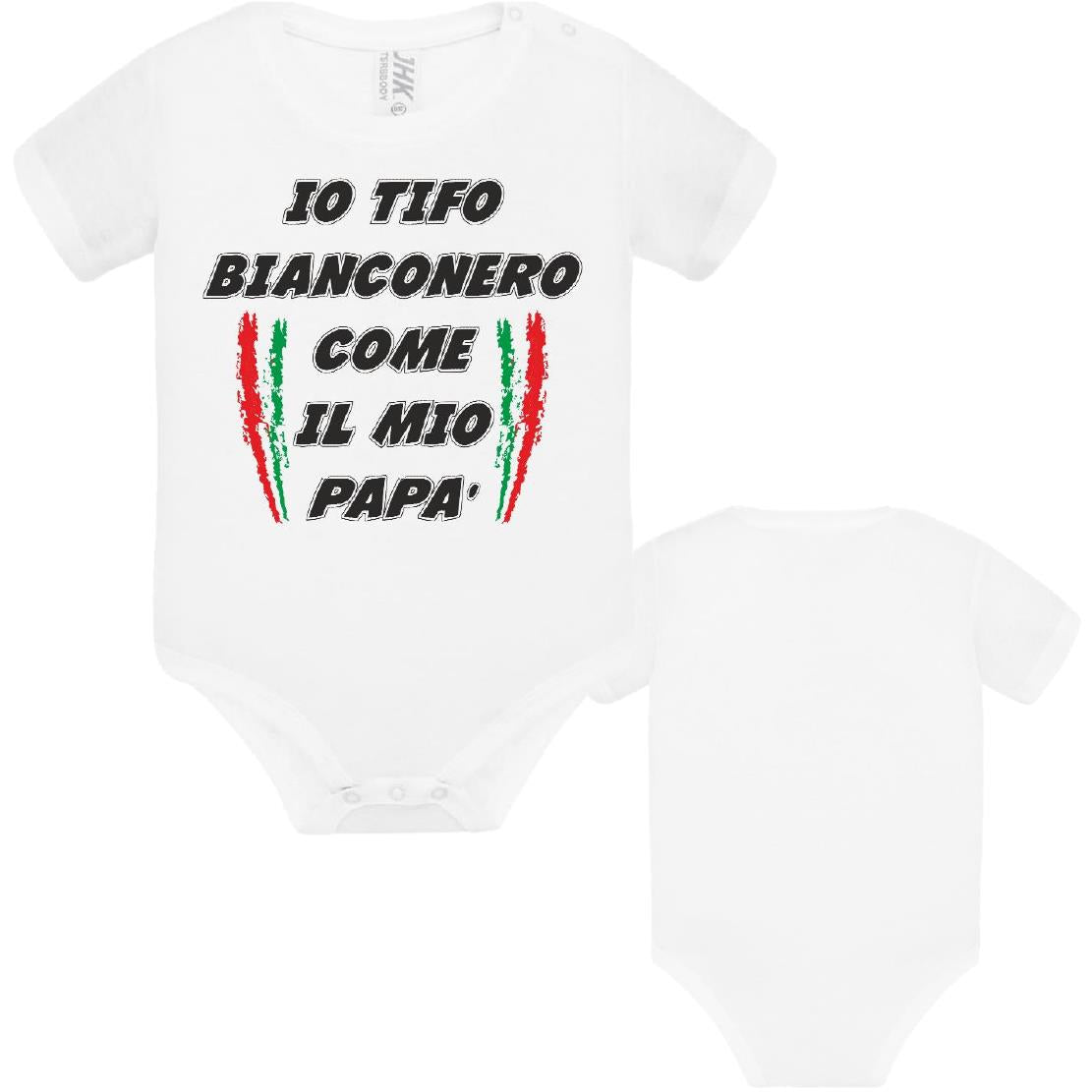 Body Neonato Tifosi Calcio Personalizzabile Roma Napoli Torino o La Tua Squadra Del Cuore 100% Cotone PS 28180-0041 PRS