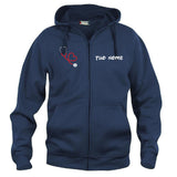 Felpa Infermiere Stetoscopio Cuore – Felpa Uomo con Cappuccio Full Zip Personalizzabile PS 02202-001