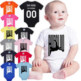 Body Neonato Stile Rovesciata Calcio Personalizzabile Con Nome e Numero 100% Cotone PS 28180-029