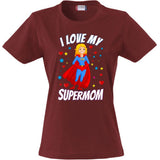 T-Shirt Donna “I Love My Supermom” – Idea Regalo Festa della Mamma – PS 28870-015 PRS