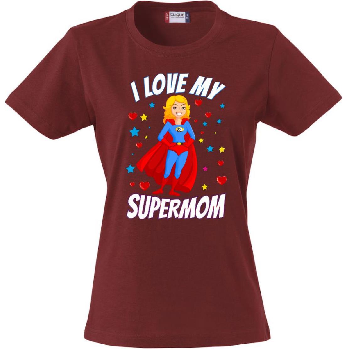 T-Shirt Donna “I Love My Supermom” – Idea Regalo Festa della Mamma – PS 28870-015 PRS