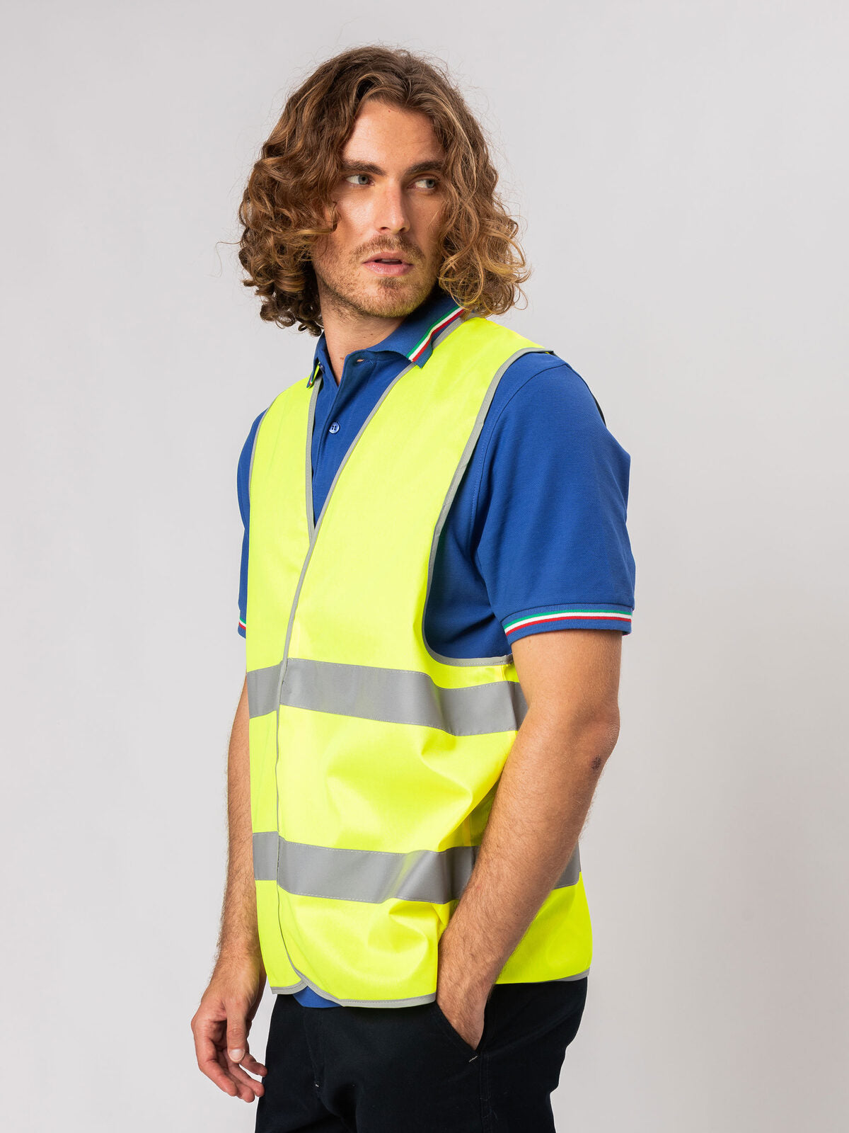 Gilet Alta Visibilità Arancio Giallo Fluo BS700 Personalizzabile Con Stampe – PS 02160