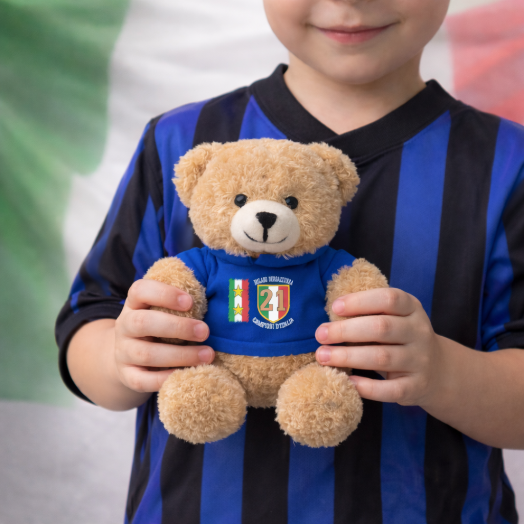 Peluche Orsetto Scudetto Inter - 21 Scudetti 25/26 - Personalizzabile con nome e numero PS 33794 - SCINT