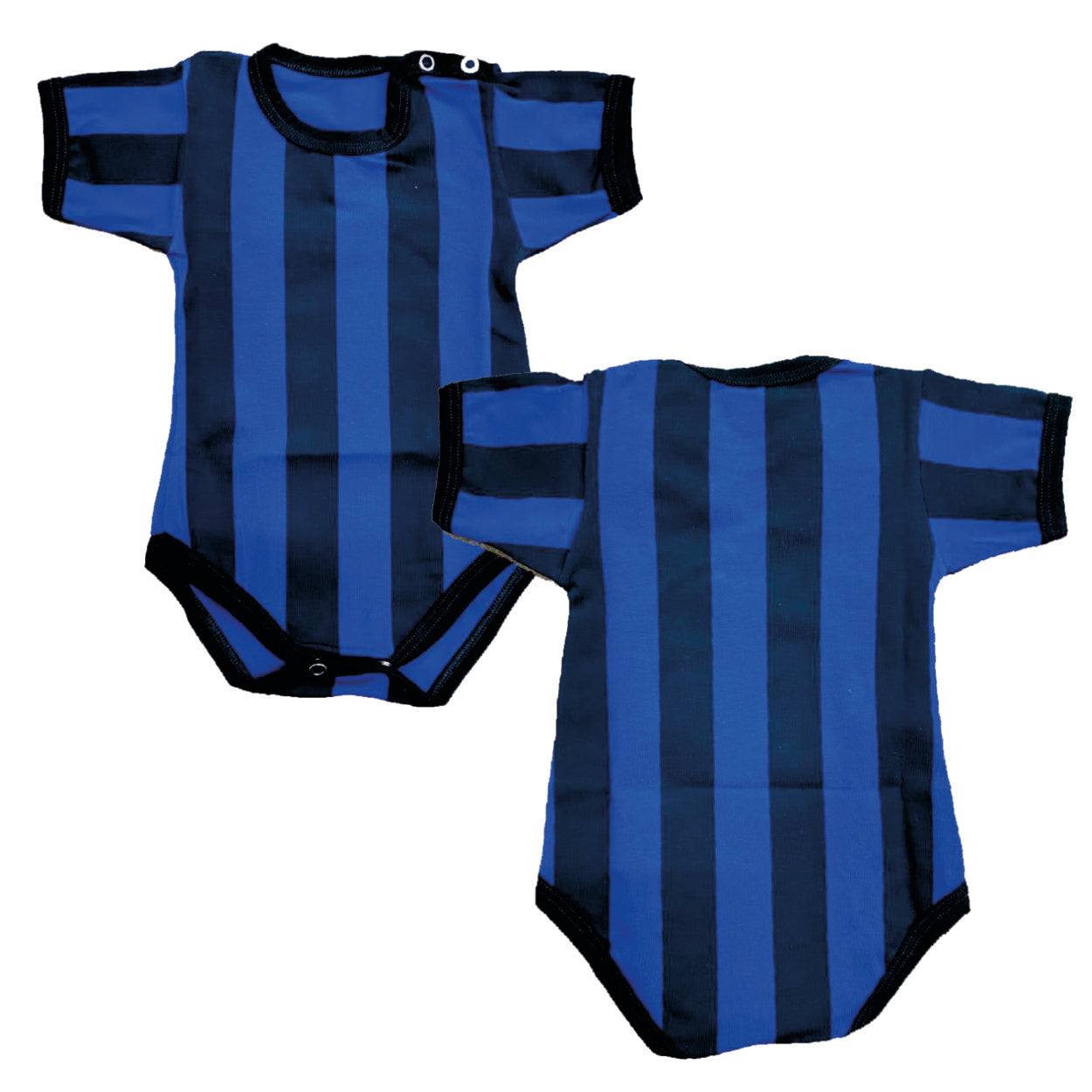 Body Neonato Nero Azzurro  – Personalizzabile Con Nome e Numero PS 32768