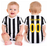 Body Neonato Bianco Nero  – Personalizzabile Con Nome e Numero PS 32764