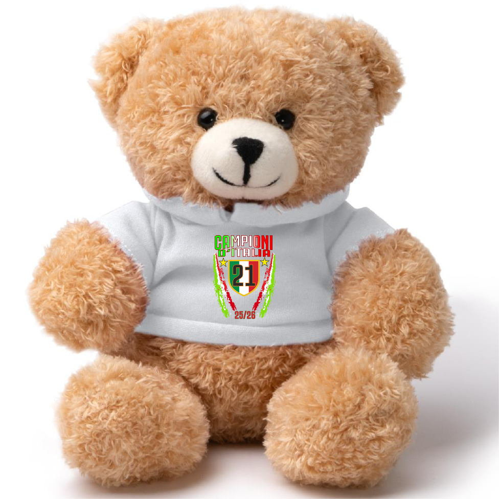 Peluche Orsetto Scudetto Inter - 21 Scudetti 25/26 - Personalizzabile con nome e numero PS 33794 - SCINT