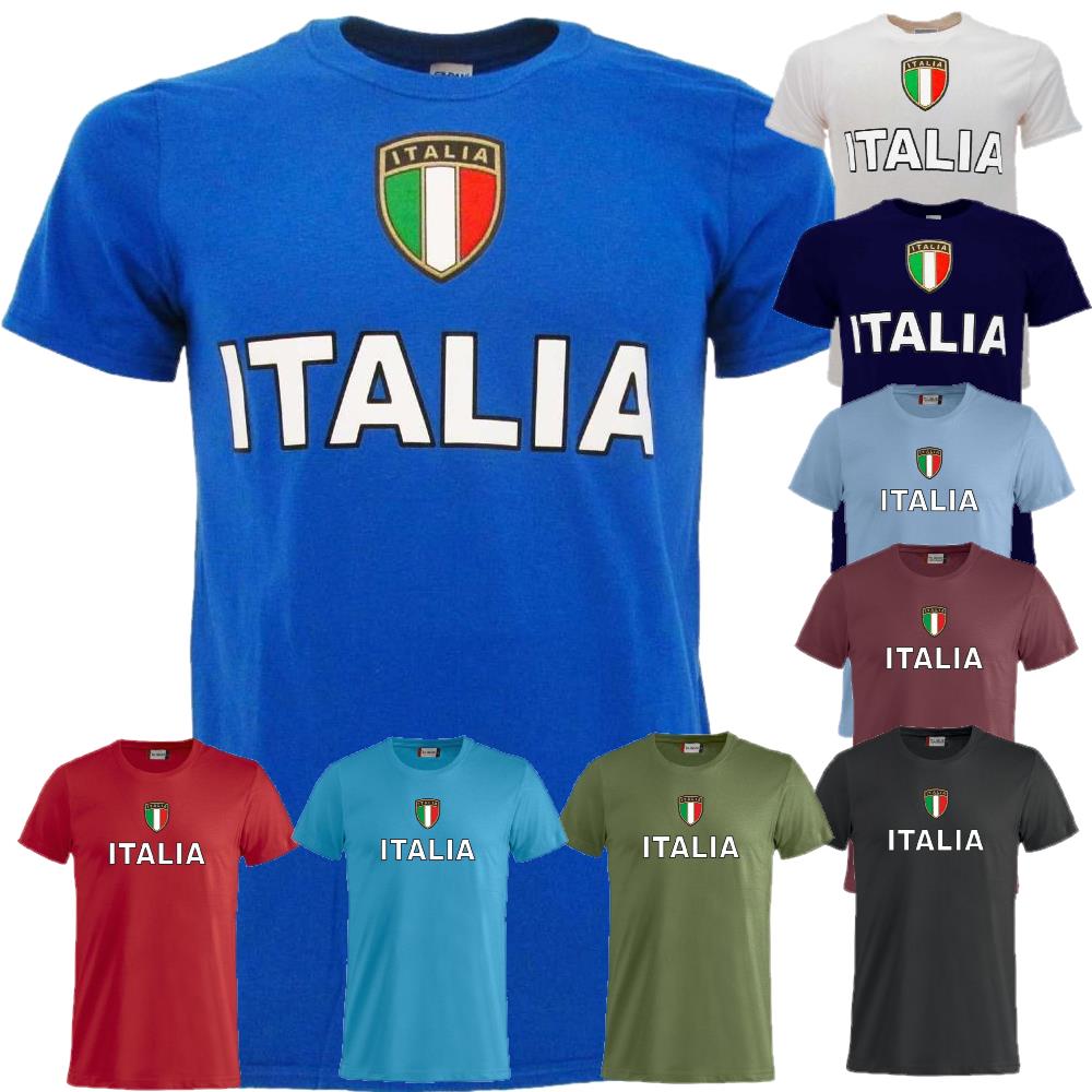 T-Shirt Italia Personalizzabile con Nome e Numero – Cotone – Bambino e Uomo – PS 27431